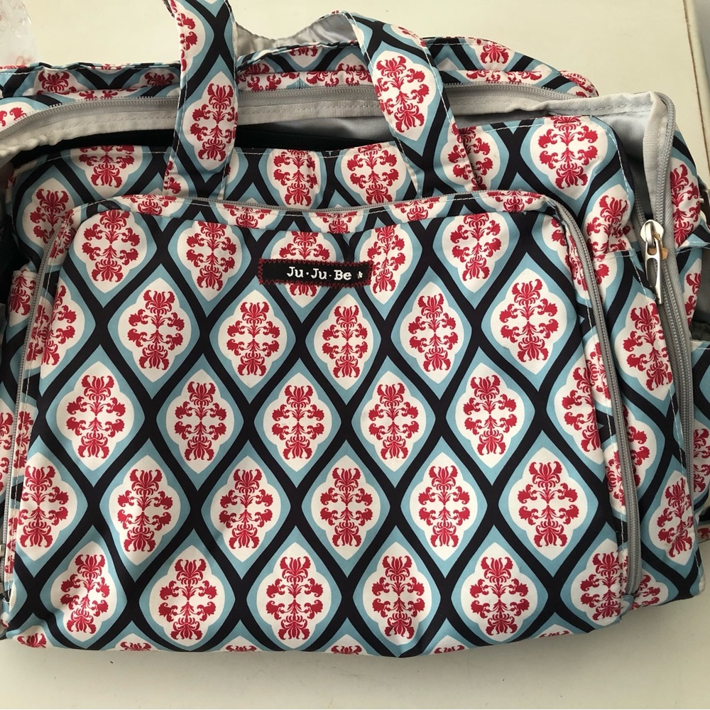 Ju-Ju-Be BFF Dreamy Diamonds Diaper Bag 3 Way Tote Messenger Backpack Like New